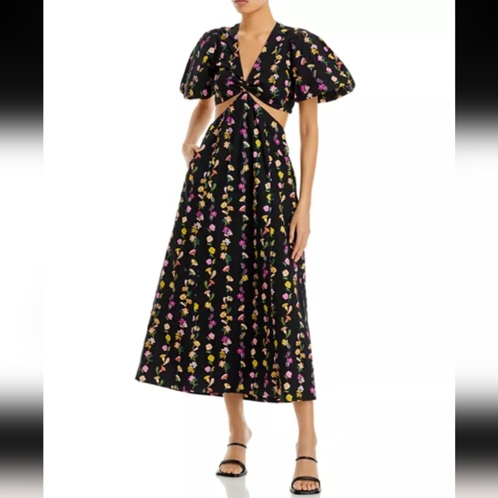 New With Tags Banjanan Mariana Cotton Cutout Floral Dress